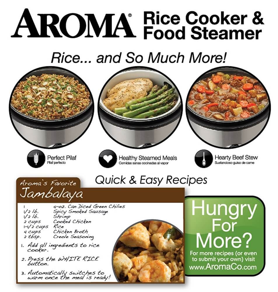 Aroma Rice Cooker Chart