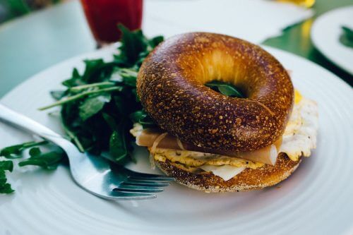 bagel cooked in toaster oven
